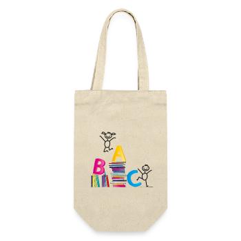 back to school - Geschenkbeutel für Flaschen - Natur - Vorne