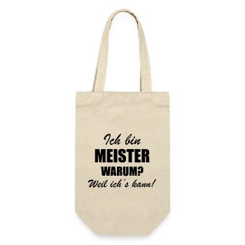 Handwerker Handyman Handwerk Werkzeug Baustelle - Geschenkbeutel für Flaschen - Natur - Vorne