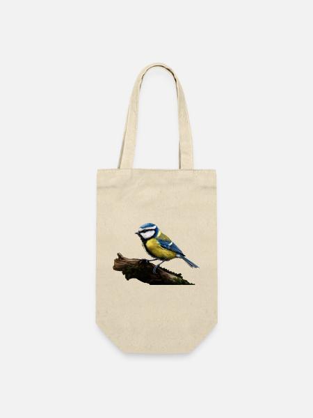 Blaumeise - Geschenkbeutel für Flaschen - Natur