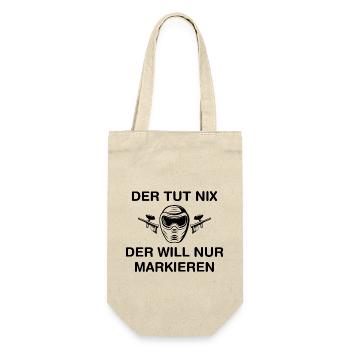 Paintball Airsoft - Geschenkbeutel für Flaschen - Natur - Vorne