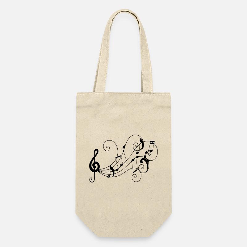 Notes de musique - Sac à bouteille - nature