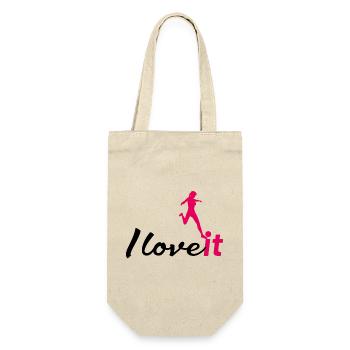 Football féminin J’adore ça - Sac à bouteille - nature - Devant