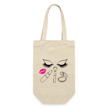 Augen Makeup - Geschenkbeutel für Flaschen - Natur - Vorne