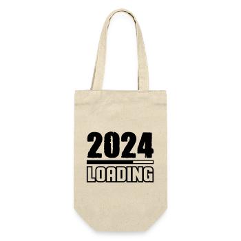loading 2024 - Geschenkbeutel für Flaschen - Natur - Vorne