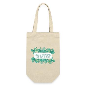Style is sustainable fashion not - Gift Bag for Bottles - nature - Front