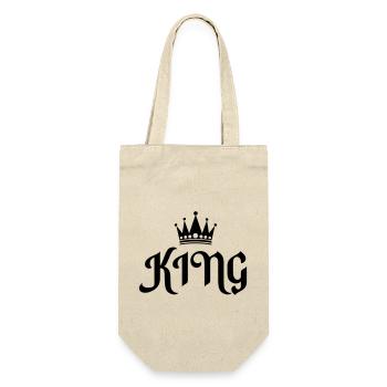 king 01 - Geschenkbeutel für Flaschen - Natur - Vorne