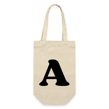Buchstabe a - Geschenkbeutel für Flaschen - Natur - Vorne