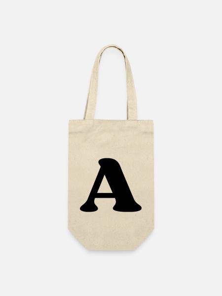 Buchstabe a - Geschenkbeutel für Flaschen - Natur