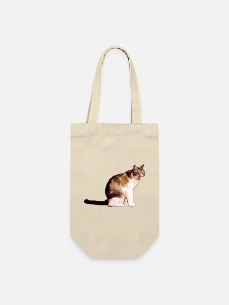 Die Katze - Geschenkbeutel für Flaschen - Natur