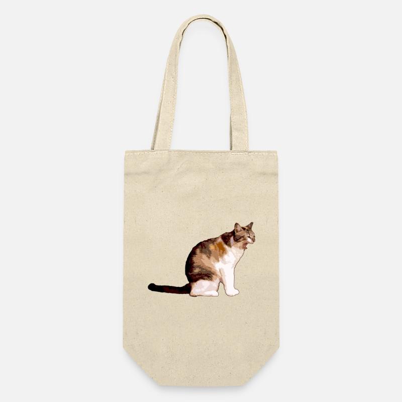 Die Katze - Geschenkbeutel für Flaschen - Natur