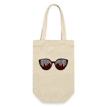 fun cool sunglasses 610 B - Gift Bag for Bottles - nature - Front