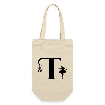 Letter t ballerina - Gift Bag for Bottles - nature - Front