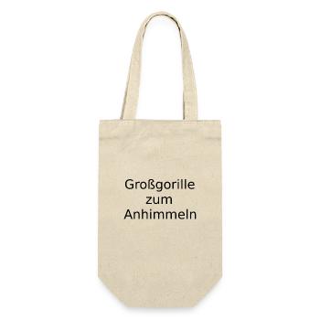 Großgorille zum Anhimmeln - Geschenkbeutel für Flaschen - Natur - Vorne