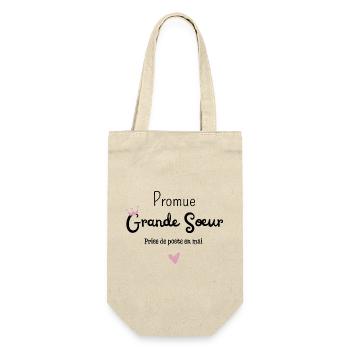 Promue grande soeur en mai - annonce grossesse - Sac à bouteille - nature - Devant