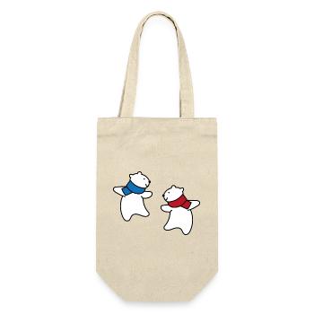 Polar bears - Gift Bag for Bottles - nature - Front