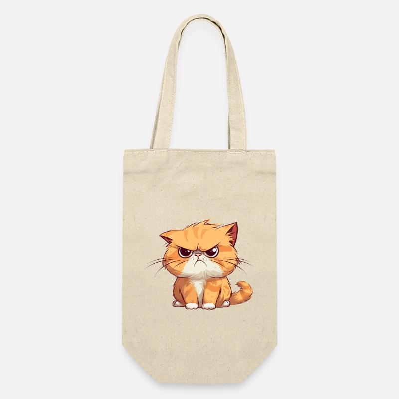 Grumpy but cute orange cat - Gift Bag for Bottles - nature