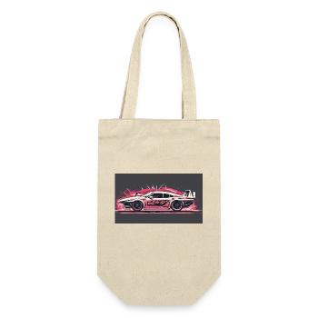 Splash Racecar - Geschenkbeutel für Flaschen - Natur - Vorne