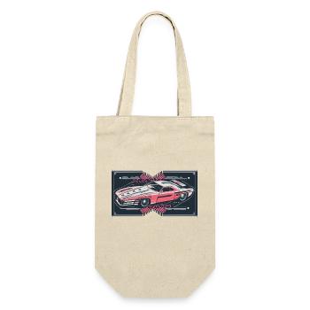 Red Retro Racecar - Gift Bag for Bottles - nature - Front