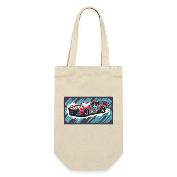 Racecar Red-Blue - Gift Bag for Bottles - nature - Front