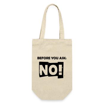 Before you ask: No! - Gift Bag for Bottles - nature - Front