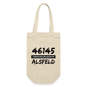 46145 Oberhausen Alsfeld - Geschenkbeutel für Flaschen - Natur - Vorne