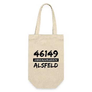 46149 Oberhausen Alsfeld - Geschenkbeutel für Flaschen - Natur - Vorne