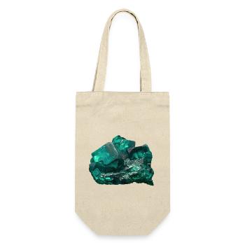 Cristal minéral de spath fluor vert fluorite - Sac à bouteille - nature - Devant