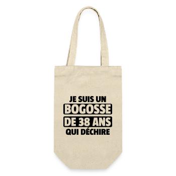 bogosse de 38 ans qui déchire / cadeau 38 ans - Sac à bouteille - nature - Devant