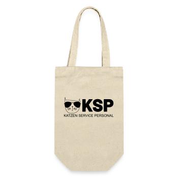 KSP Katzen Service Personal - Geschenkbeutel für Flaschen - Natur - Vorne