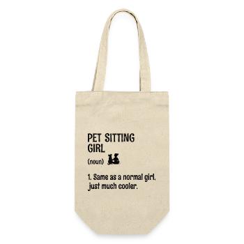 Pet Sitting Girl Pet Sitter Dog and Cat Sitters Do - Sac à bouteille - nature - Devant