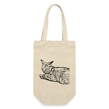 chat noir chat chaton doux cadeau de Noël - Sac à bouteille - nature - Devant