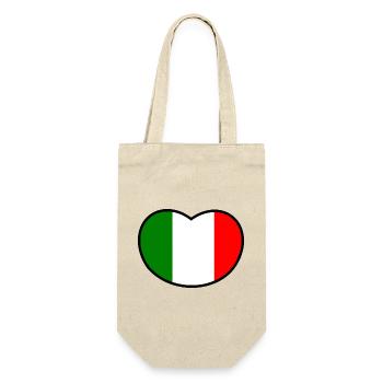 Italian Love - Geschenkbeutel für Flaschen - Natur - Vorne