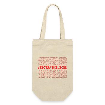Jeweler Jewelry Designer Goldsmith Gemologist Gem - Gift Bag for Bottles - nature - Front