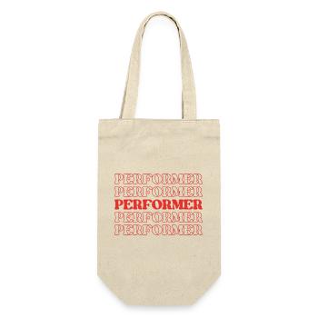 Performer, Künstler, Entertainer, Showman, Schauspieler - Geschenkbeutel für Flaschen - Natur - Vorne