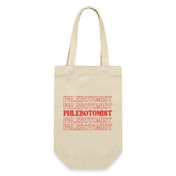 Phlebotomist Blood Drawer Venipuncturist Blood - Gift Bag for Bottles - nature - Front