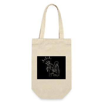 Mama Liebe - Danke an alle Mütter - Geschenkbeutel für Flaschen - Natur - Vorne