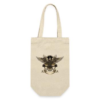 Retro Vector Motorcycle Eagle Sign Sign Helmet Motorcycle - Gift Bag for Bottles - nature - Front