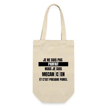 Je ne suis pas parfait mais je suis mécanicien - Sac à bouteille - nature - Devant