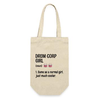 Drum Corps Marching Band Drum Corp Girl Music Perc - Gift Bag for Bottles - nature - Front