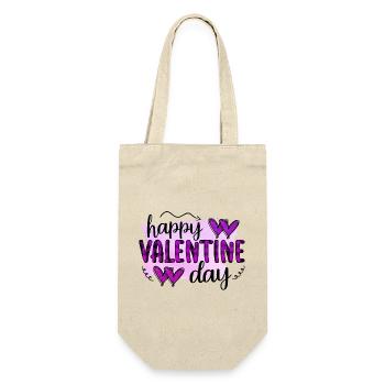 Liebe mich Valentinstag Alles Gute zum Valentinstag Valentinstag - Geschenkbeutel für Flaschen - Natur - Vorne