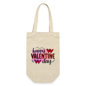 Love me Valentine Happy Valentines Valentines - Gift Bag for Bottles - nature - Front