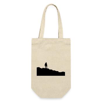 silhouette d’un erre au sommet de la montagne - Sac à bouteille - nature - Devant