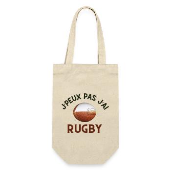 I Can't I Rugby - Gift Bag for Bottles - nature - Front