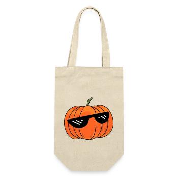 Halloween Kürbis Sonnenbrille Kinder Jugendlicher - Geschenkbeutel für Flaschen - Natur - Vorne