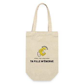 allo papy viens me chercher ta fille m’énerve - Sac à bouteille - nature - Devant