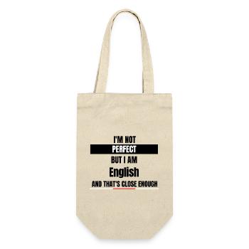 I'm not perfect but I'm English - Gift Bag for Bottles - nature - Front