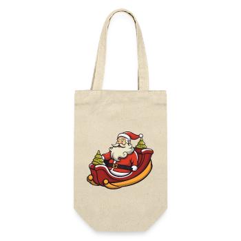 Santa Claus Logo - Gift Bag for Bottles - nature - Front
