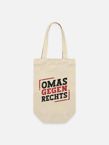 Omas Gegen Rechts - Geschenkbeutel für Flaschen - Natur