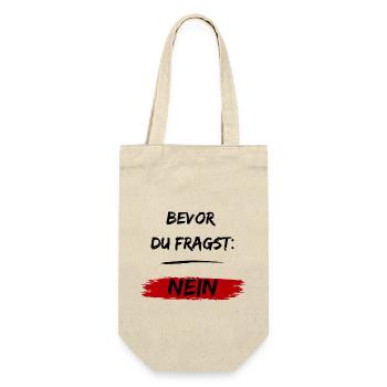 Before you ask: NO! - Gift Bag for Bottles - nature - Front