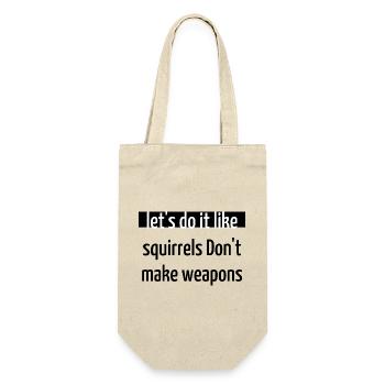 present idea peace sign funny hippie festival gift - Gift Bag for Bottles - nature - Front